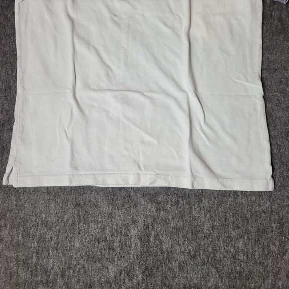 Banana Republic Men's Polo Shirt Size L Elephant Logo Short Sleeve Gray White - Picture 6 of 11